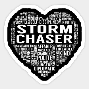 Storm Chaser Heart Sticker